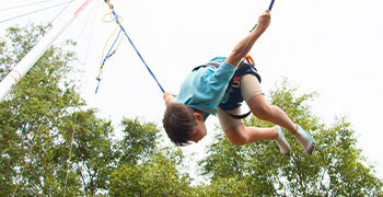 Bungee trampoline at Potters Resorts